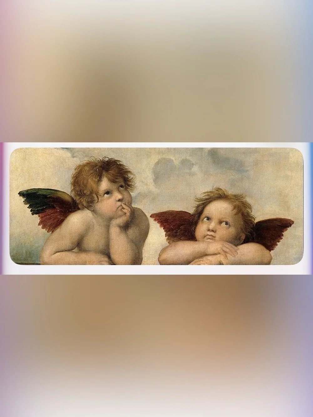 Hot Sox Ladies Artist Series Socks Raphael's Cherub Angels Purple Claret NEW